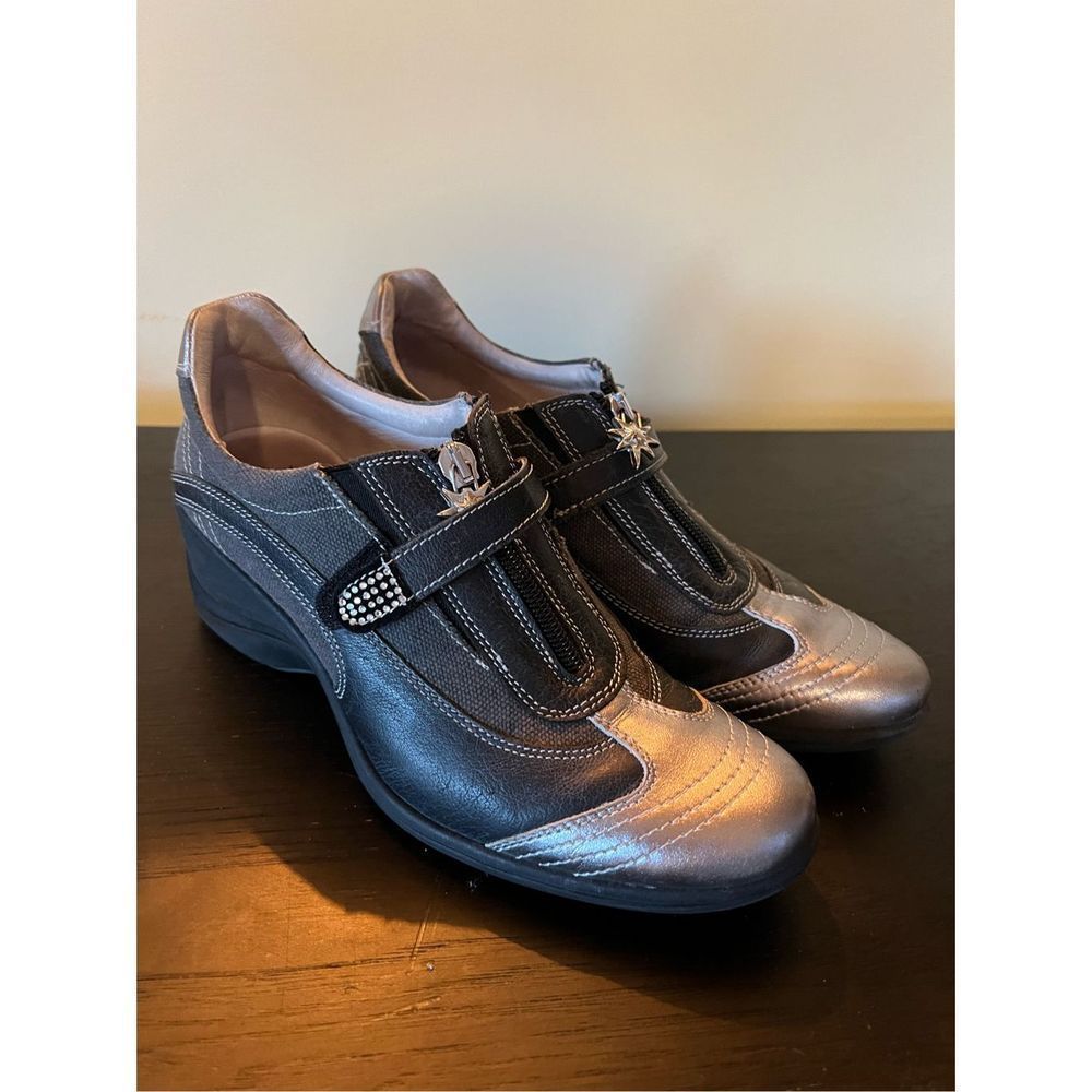 Nero di Sole Italian wedge casual shoe sz 37